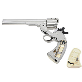 ASG Schofield 1877 6 Zoll Revolver Vollmetall CO2 6mm BB Silber-Chrom-Finish Bild 5