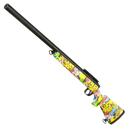 Double Bell VSR-10 Bolt Action Snipergewehr Springer 6mm BB schwarz - Jokers Graffiti Edition