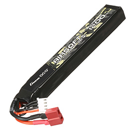 Gens Ace Airsoft LiPo Akku 11,1V 1200mAh 25C / 80C Long Stock-Tube Type m. T-Stecker Anschluss