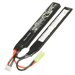 Gens Ace Airsoft LiPo Akku 11,1V 1200mAh 25C / 80C Small-Long Two-Panel Type m. Mini-Tam Anschluss