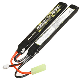 Gens Ace Airsoft LiPo Akku 7,4V 1500mAh 25C / 80C Small-Long Two-Panel Type m. Mini-Tam Anschluss