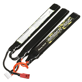 Gens Ace Airsoft LiPo Akku 11,1V 1500mAh 25C / 80C Small-Long Tri-Panel Type m. T-Stecker Anschluss