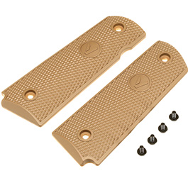 Vorsk Airsoft VP-X Design Verbundkunststoff Griffschalen tan f. M1911 / MEU GBB Pistolen