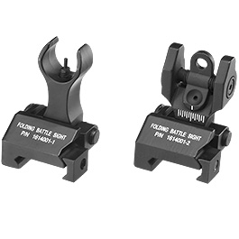 King Arms Folding Battle Sight Set Front / Rear fr 21mm Schienen schwarz