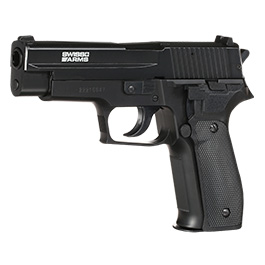 Cybergun Swiss Arms Navy Pistol mit Metallschlitten H.P.A. Fire Line Springer 6mm BB schwarz