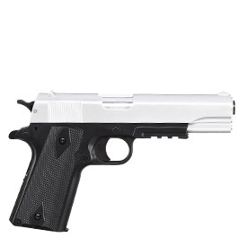 Cybergun Colt M1911A1 mit Metallschlitten H.P.A. Fire Line Springer 6mm BB Dual Tone silber / schwarz Bild 3