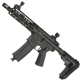 King Arms / EMG Troy Industries M4 SOCC 7.6 PDW Vollmetall S-AEG 6mm BB schwarz