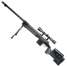 Well MB4416D USMC M40A5 Snipergewehr inkl. Zweibein / Zielfernrohr Springer 6mm BB schwarz Bild 1 xxx: