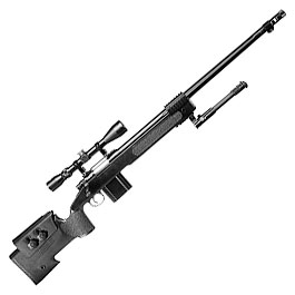 Well MB4416D USMC M40A5 Snipergewehr inkl. Zweibein / Zielfernrohr Springer 6mm BB schwarz Bild 2