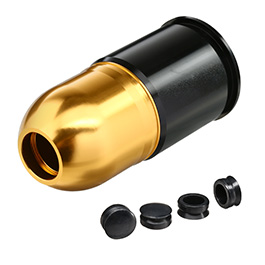 ASG 40mm Vollmetall Hülse / Einlegepatrone f. 65 6mm BBs gold inkl. 10 Abdeckkappen