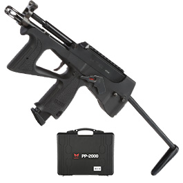 Modify PP-2000 Submachine Gun Polymer GBB 6mm BB schwarz inkl. E-Magazin / Koffer - Special Edition