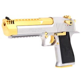 Wei-ETech Desert Eagle L6 .50AE Vollmetall GBB 6mm BB Electroplated Gold - silber Special Edition