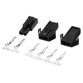 Nuprol Mini TAM Stecker-Buchsen Set schwarz - 1x Stecker / 2x Buchse