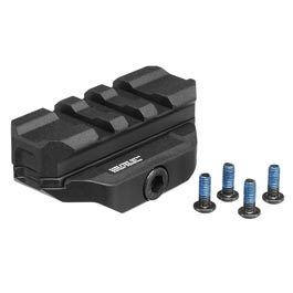 Strike Industries Aluminium REX Riser Mount dreiteilig f. 20 - 22 mm Schienen schwarz