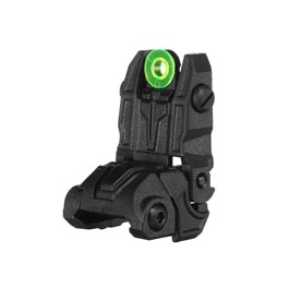 SRC Hi-Vis Polymer Flip-Up Rear Sight f. 20 - 22mm Schienen schwarz