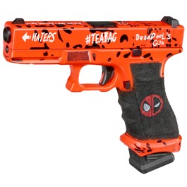 Double Bell DB17 Airsoftpistole mit Metallschlitten GBB 6mmBB DP Painted Edition inkl. Pistolenkoffer