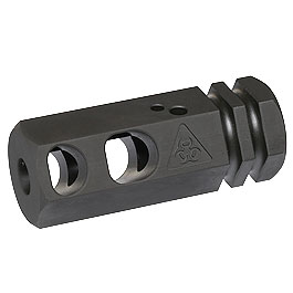 King Arms Black Rain Ordnance Compensator Hex-Edition Stahl schwarz 14mm-