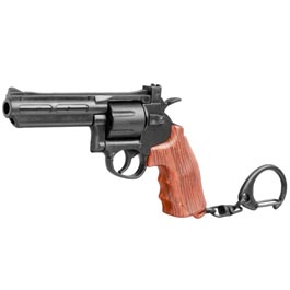 WoSport Schlsselanhnger Revolver 1:4 Miniaturmodell schwarz/braun