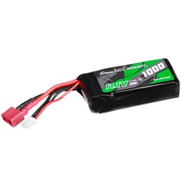 Gens Ace Airsoft LiPo Akku 11,1V 1000mAh 35C / 70C AN/PEQ Large-Type m. T-Stecker Anschluss