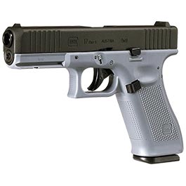 Glock 17 Gen. 5 mit Metallschlitten CO2 BlowBack 6mm BB schwarz / Tungsten Grey