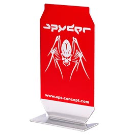 APS Spyder Logo ePopper Popper Target Aluminium Dosen-bungsziel rot