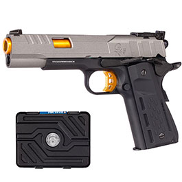 G&G GX45 MkV Airsoftpistole Vollmetall GBB 6mm BB grau inkl. Pistolenkoffer