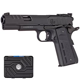 G&G GX45 MkV Vollmetall GBB 6mm BB schwarz inkl. Pistolenkoffer