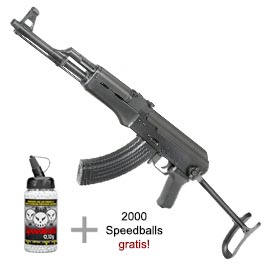 SRC SR47-PB Light Sport Series AEG 6mm Airsoft + Speedballs 0,12g 2.000er Speedloader