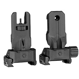 MadBull / Strike Industries Polymer Back-Up Low-Profile Flip-Up Zielvisier-Set f. 20 - 22 mm Schienen schwarz