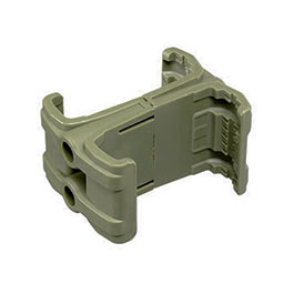 WoSport M4 / M16 / AR15 Polymer Dual-Magazinklammer / Mag Coupler oliv