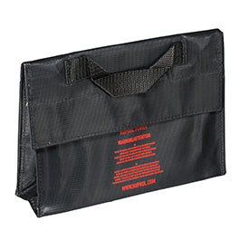 Nuprol LiPo Safety Storage Bag 24,0 x 6,4 x 1,8 cm Feuerfeste Sicherheitstasche schwarz