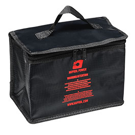 Nuprol LiPo Safety Storage Bag 21,5 x 15,5 x 11,5 cm Feuerfeste Sicherheitstasche schwarz