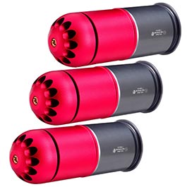 Nuprol 40mm Vollmetall Hlse / Einlegepatrone f. 108 6mm BBs rot - 3 Stck