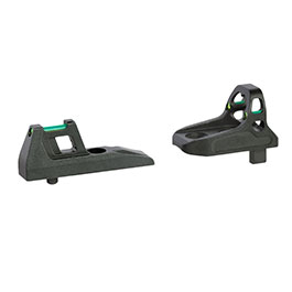 Narcos Airsoft CNC Aluminium Ghost Ring Fiber-Optik Visier Set f. AAP-01 GBB Pistolen schwarz