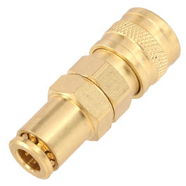 BalystiK QD Fitting weiblich mit 6mm Macroline HPA-Adapter gold - US Version