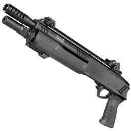 CYMA / BO Manufacture Fabarm STF12 Short 11 Zoll Vollmetall Pump Action Gas Shotgun 6mm BB schwarz