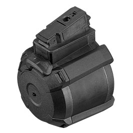 A&K AK D-60 Style Polymer Trommelmagazin 1200 Schuss schwarz - elektrisch