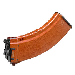 Tokyo Marui AKM / AKX GBB Magazin Low-Cap 35 Schuss Realskin braun - Softairgas-Version
