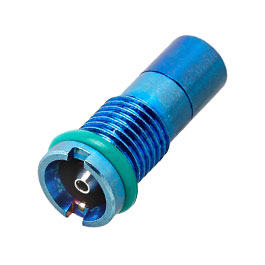 RGW Edelstahl Green-Gas Magazin-Einfllventil f. Maruzen / Marushin / Tokyo Marui GBB Magazine blau