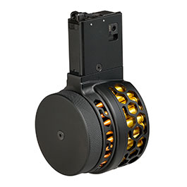 Dytac X-Style Metall-Trommelmagazin 100 Schuss f. Tokyo Marui MWS M4 / M16 GBB Serie schwarz