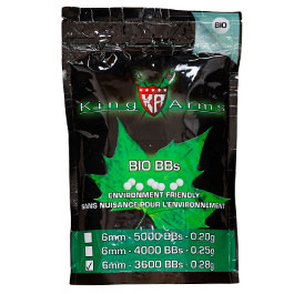 King Arms BIO Platinium Series BBs 0,28g 3.600er Beutel weiss