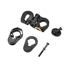 APS Aluminium Stock-Tube Klappschaft-Adapter f. APS / TM M4 / AR-15 S-AEG Gewehre schwarz