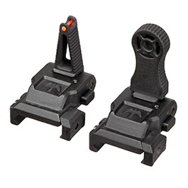 APS Falcon Aluminium Flip-Up Sight Set Front / Rear fr 20 - 22mm Schienen schwarz