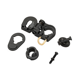 APS Aluminium Stock-Tube Klappschaft-Adapter f. APS / EMG M4 S-AEG Gewehre mit geschraubter Stock-Tube schwarz