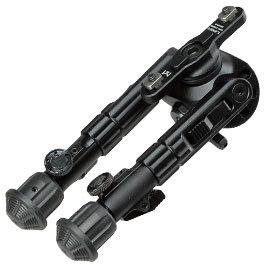 UTG M-LOK Heavy Duty Recon 360 Grad Fine Tune Metall Zweibein - Gummife 133 - 172 mm schwarz