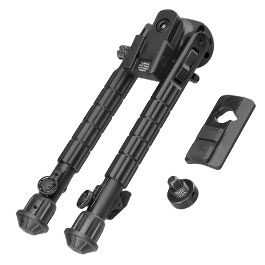 UTG Heavy Duty Recon 360 Grad Fine Tune Metall Zweibein - Gummife 200 - 310 mm schwarz - Version 3