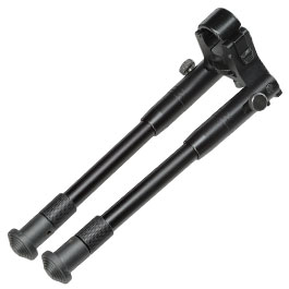 UTG Tactical Clamp-On Bipod Metall Zweibein - Gummife 205 - 250 mm schwarz
