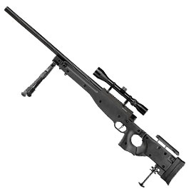 Kleinbild 1 Well L96 AWS-338 Snipergewehr inkl. Zweibein / Zielfernrohr Springer 6mm BB schwarz - Spiral Barrel Edition