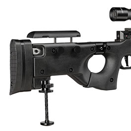 Kleinbild 11 Well L96 AWS-338 Snipergewehr inkl. Zweibein / Zielfernrohr Springer 6mm BB schwarz - Spiral Barrel Edition
