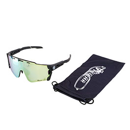 TRGear Tactical Shooting Goggle Schiebrille Komplettset mit Etui schwarz - Glasfarbe gold